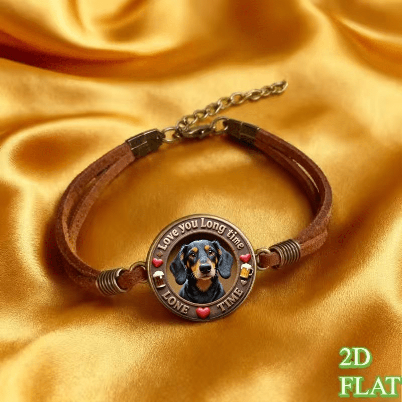2D Flat Pattern Vintage Bracelet, Fashion Gift